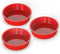 8 inch Round Cake Pans - Set of 3 - SILIVO Silicone Molds for Baking, Nonstick & Quick Release Baking Pans for Layer Cake, Cheese Cake and Chocolate Cake - 8 inch Cake Pan
