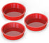 8 inch Round Cake Pans - Set of 3 - SILIVO Silicone Molds for Baking, Nonstick & Quick Release Baking Pans for Layer Cake, Cheese Cake and Chocolate Cake - 8 inch Cake Pan