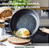 GreenPan Hudson Healthy Ceramic Nonstick, 1.75QT Saucepan Pot, Wood Inspired Handle, PFAS-Free, Dishwasher Safe, Black