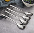 Soup Spoons Set of 6 Stainless Steel Round Spoons Asian Soup Spoon Long Handle Dinner Spoons for Kitchen Restaurant Home