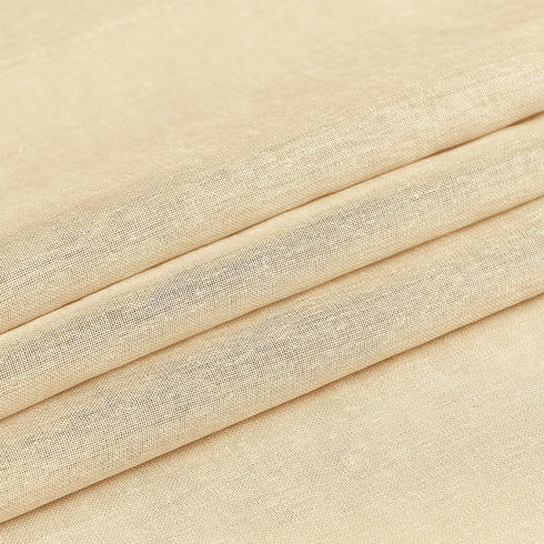 DWCN Beige Sheer Curtains for Living Room Bedroom - Faux Linen Look Voile Drapes Grommet Top Window Curtain Panel 46 x 54 Inch Length, Set of 2 Panels