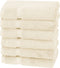 Amazon Brand Pinzon Organic Cotton Hand Towels, Set of 6, Ivory