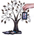 Klikel Family Tree Picture Frame Stand with 6 Hanging Photo Picture Frames - Medium Metal Tree 12 X 11 - Holds 6 Ornamental 2x3 Frames