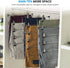 ZOBER Space Saving 5 Tier Metal Skirt Hanger with Clips (3pk) Hang 5-on-1, Gain 70% More Space,Rubber Coated Hanger Clips,360 Swivel Hook,Adjustable Clips Pants Hanger,Hang Slack,Trouser,Jeans,Towels