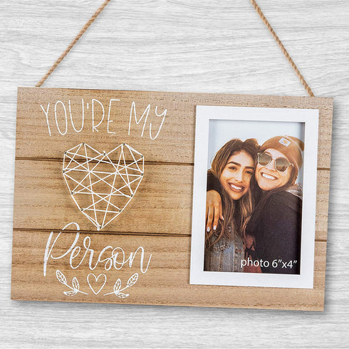 You're My Person Gifts - Best Friends Picture Frame Gift - Friend Birthday Gifts for Women, BFF, Bestfriend, Besties - Long Distance Friendship Gifts for Soul Sisters, Big Sis - 4x6 Inches Cute Photo
