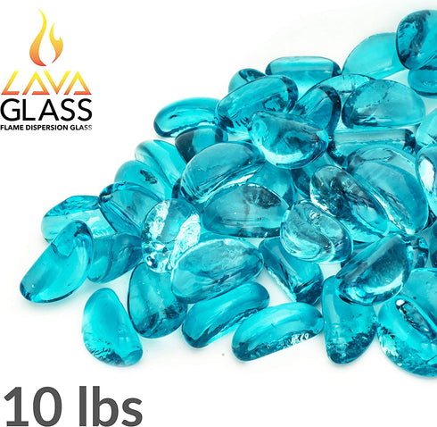 Bond Manufacturing 67994 LavaGlass Mini Fire Pit Dispersion Glass, Bodega Blue