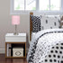 Limelights LT2024-LPK Stick Charging Outlet Table Lamp, Brushed Steel Base/Light Pink Shade