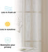 HLC.ME Abbey Faux Linen Textured Semi Sheer Privacy Sun Light Filtering Transparent Window Grommet Long Thick Curtains Drapery Panels for Bedroom & Living Room, 2 Panels (54 W x 96 L, Ivory)