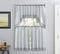 Caf© Curtains for Kitchen, Bathroom Curtains with Valance, Embroidered lace Border. (Steele Gray)
