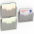 3 Pack - SimpleHouseware Wall Mount Single Pocket File Organizer Holder, Silver