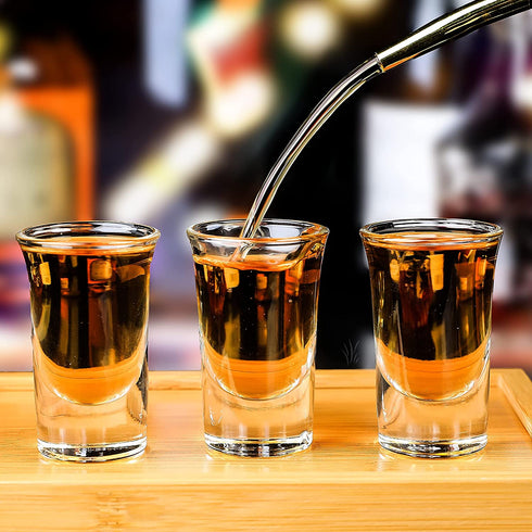 Shot Glass Set of 24 -1.2oz/35ml Clear Shot Glass with Heavy Base, Rock Shot Glasses bulk for Cocktail, Vodka, Espressos, Liqueurs, Tequila and Desserts
