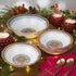 Euro Ceramica Duomo Collection Serving Bowl, Large (64oz), Gold and Cream