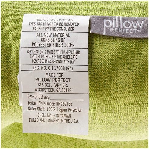 Pillow Perfect Outdoor/Indoor Baja Linen Lime Tufted Seat Cushions (Round Back), 19" x 19", Green, 2 Count