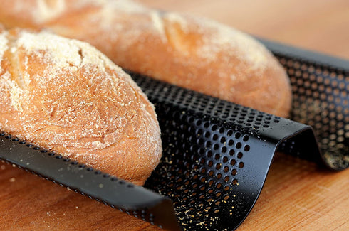 HIC Harold Import Co Nonstick Carbon Steel Double Baguette Pan