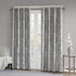 SUNSMART Jenelle Paisley Total Blackout Window Curtains for Bedroom, Living Room, Kitchen, Faux Silk with Traditional Grommet, Energy Savings Curtain Panels, 1-Panel Pack, 50x84, Grey