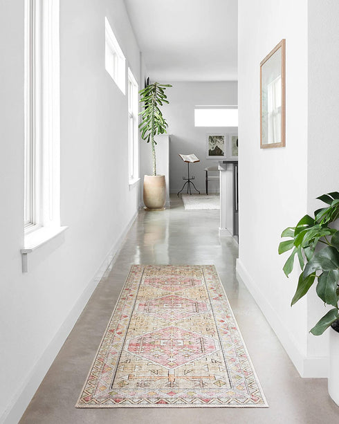 Loloi II Skye Collection SKY-04 Gold / Blush, Traditional 2'-3" x 3'-9" Accent Rug