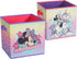 Idea Nuova Disney Minnie Mouse 2 Pack Collapsible Storage 11.5" Cubes with LED Lights