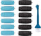 LULUKO12PCs Replacement Rollers Compatible with Amope Pedi Perfect Wet&Dry Footfile (6Extra 6Regular(Blue))