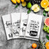 Kamalove Funny Kitchen Towels and Dishcloths Sets of 4 - Dish Towels with Sayings - House Warming Presents for New Home, Gifts for Women, Farmhouse Kitchen Decor, White