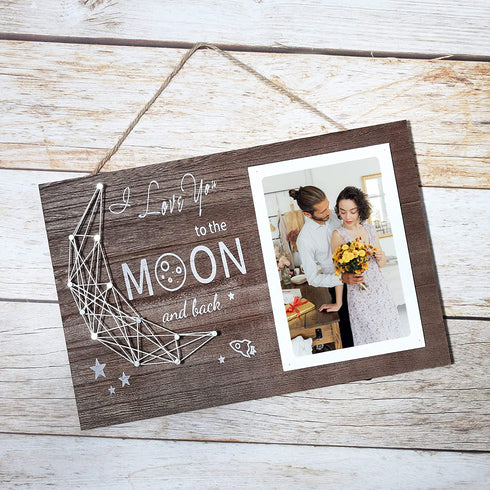 Valentines Day Gifts for Her,I Love You Gifts for Girlfriend Boyfriend,Valentines Day Gifts for Him,Birthday Gifts for Husband Wife,Picture Frame(Dark Brown)