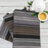 Urban Villa Kitchen Towels, Cuisine stripes,Premium Quality,100% Cotton Dish Towels,Mitered Corners,Ultra Soft (Size: 20X30 Inch),Grey Multi, Highly Absorbent Bar Towels & Tea Towels - (Set of 6)