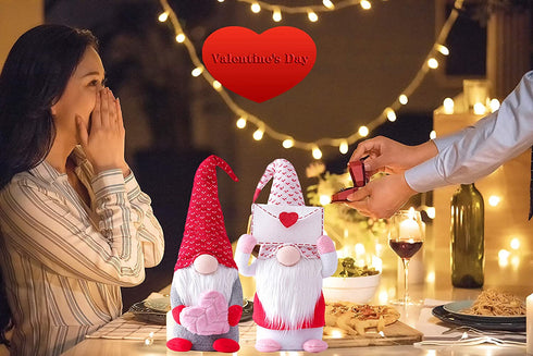 Valentines Gnomes Plush Decorations