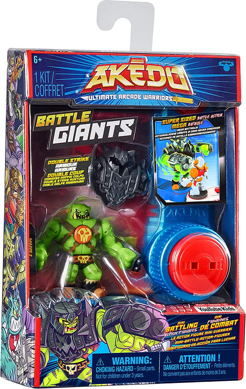 Akedo 14285 Ultimate Arcade Warriors Giants Mini Battling Action Figures Ready, Fight, Split Strike-Tonk