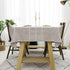 Home Brilliant Faux Linen Tablecloth Rectangular Table Cloth for Rectangle Tables 6 Foot for Kitchen Dinning Striped Tabletop Decoration (52 x 72 Inch, Light Linen)