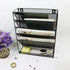 Wall File Mesh Organizer - 5 Pockets - Hanging Letter & Document Holder - Black - for Office and Home