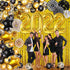 Huge 2022 Graduation Balloon Arch Kit - Pack of 110, Gold 2022 Balloons | Gold Foil Fringe, Hanging Swirls, Graduation Balloon Garland Kit | Graduation Party Decorations, Graduation Decorations 2022
