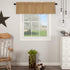 VHC Brands Simple Life Flax Solid Color Cotton Linen Blend Farmhouse Kitchen Curtains Rod Pocket Hanging Loops 16x60 Valance, Khaki Tan