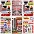 Dirt Bike Dirtbikes Motorcycle Motos Motocross Motorcross Bikes Motorex atv performance part garage toolbox Racing Pack 6 Vinyl Graphics Decals and Stickers set D6725 Best4Buy