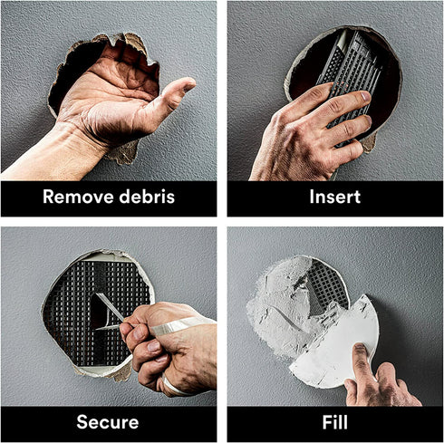 3M High Strength Large Hole Repair Kit with 12 fl. oz Compound, Self-Adhesive Back Plate, Putty Knife and Sanding Pad