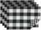 DII Gingham Check Tabletop Collection, Black, Placemat Set
