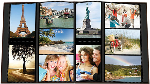 Pioneer Photo Albums Collage Frame Embossed Travel Photo Album, Brown 12x12 Inches