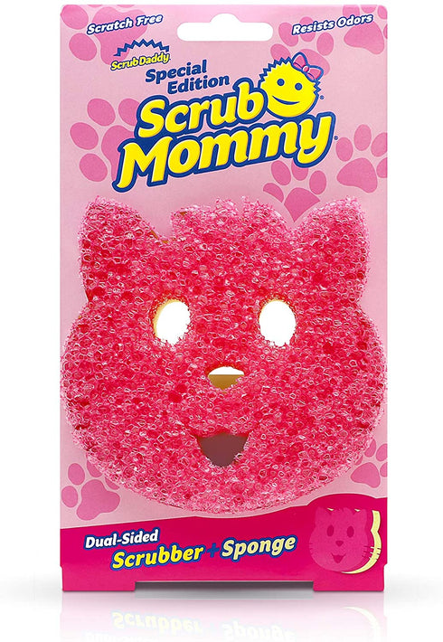 Scrub Daddy Sponge - Special Pet Edition - Scratch Free Sponge, Dishwashing Sponge for Kitchen and Bathroom, FlexTexture, Soft in Warm Water, Firm in Cold, Odor Resistant (Cat)