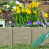 Pure Garden 82-YJ459 Garden 10-Piece-Set of Decorative Flower Bed Edging for Landscaping 8-Foot Stone Border Interlocking Outdoor Lawn Stakes, Putty
