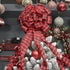 MoonXmas Christmas Tree Topper, Red and Black Buffalo Plaid Christmas Bows for Xmas Holiday Party Decoration.