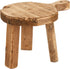 Creative Co-Op Round Wood Pedestal with Handle, Small, Brown