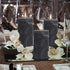 BOLSIUS Rustic Anthracite (Black) Unscented Pillar Candles - 2.75" X 7.5" Decoration Candles Set of 3 - Clean Burning Dinner Candles for Wedding & Home Decor Party Restaurant Spa- Aprox (190/68m)