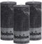 BOLSIUS Rustic Anthracite (Black) Unscented Pillar Candles - 2.75" X 7.5" Decoration Candles Set of 3 - Clean Burning Dinner Candles for Wedding & Home Decor Party Restaurant Spa- Aprox (190/68m)