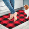 EARTHALL Kitchen Mat Cushioned Anti-Fatigue Floor Mat, 17.7"x59", Waterproof Non-Slip Red Buffalo Plaid Kitchen Rug Runner Ergonomic Comfort Standing Mat for Kitchen, Home, Office, Sink, Laundry, Desk