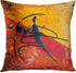 Emvency Set of 4 Throw Pillow Covers Modern Artistic Red and Orange Oil Painting Couple Dancing African Ethnic Tribe Decorative Pillow Cases Home Decor Standard Square 18x18 Inches Pillowcases