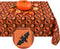 Softalker Halloween Rectangle Tablecloth, Waterproof Washable Checkered Halloween Themed Orange Pumpkin Bats Polyester Table Cloth for Party Decoration & Horror Movie Nights 60 x 84 inch