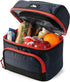 Arctic Zone High Performance Ultimate Secret Insulated Lunch Box Bucket Bag with 2 Piece Leak Proof Food Container and 350g High Performance Ice Pack - Navy