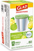 Glad Small Kitchen Drawstring Trash Bags 4 Gallon Green Trash Bag Febreze , Sweet Citron & Lime, 80 Count (Package May Vary)
