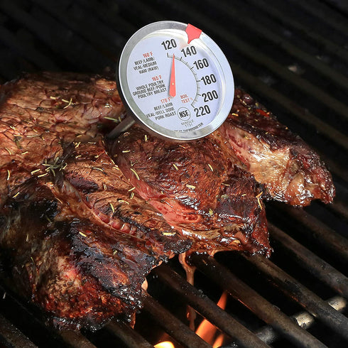 Escali AH1 NSF Certified ProAccurate Oven Safe Meat Thermometer, Extra Large Dial, Silver