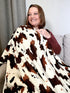 SHOP LC DELIVERING JOY Homesmart Cow Print Blanket Microfiber Throw Warm Cozy Fleece Animal Print Comforter Living Room Bedroom Sofa Couch Lightweight Travel Blanket Gifts