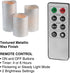 Lavish Home 80-FC1003 Flameless LED Powered Pillar Candles with Remote (Set of 3), Silver Metallic