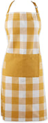 DII Buffalo Check Kitchen Collection, Classic Farmhouse Chef Apron, One Size, Honey Gold
